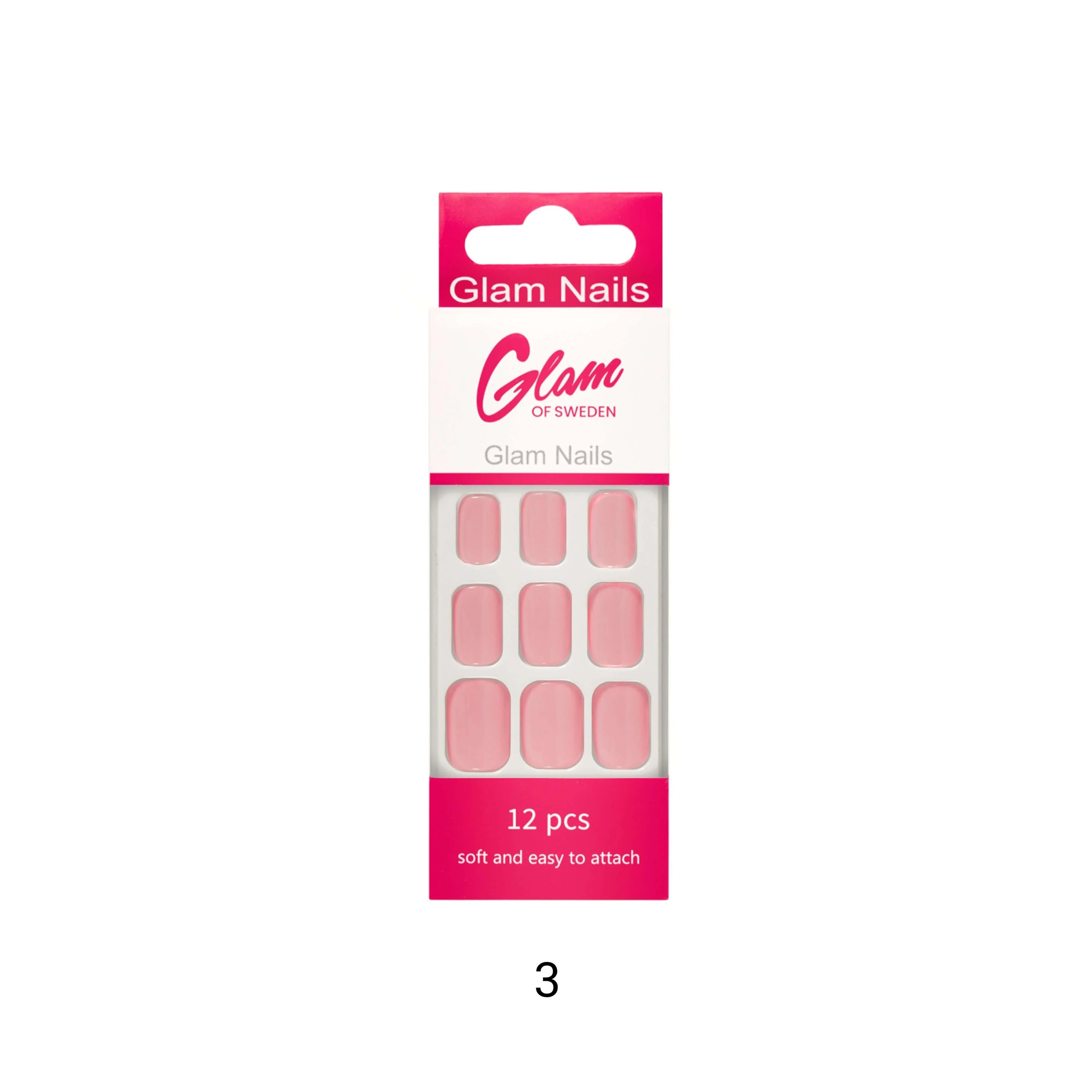 False nails pink - Glamofsweden
