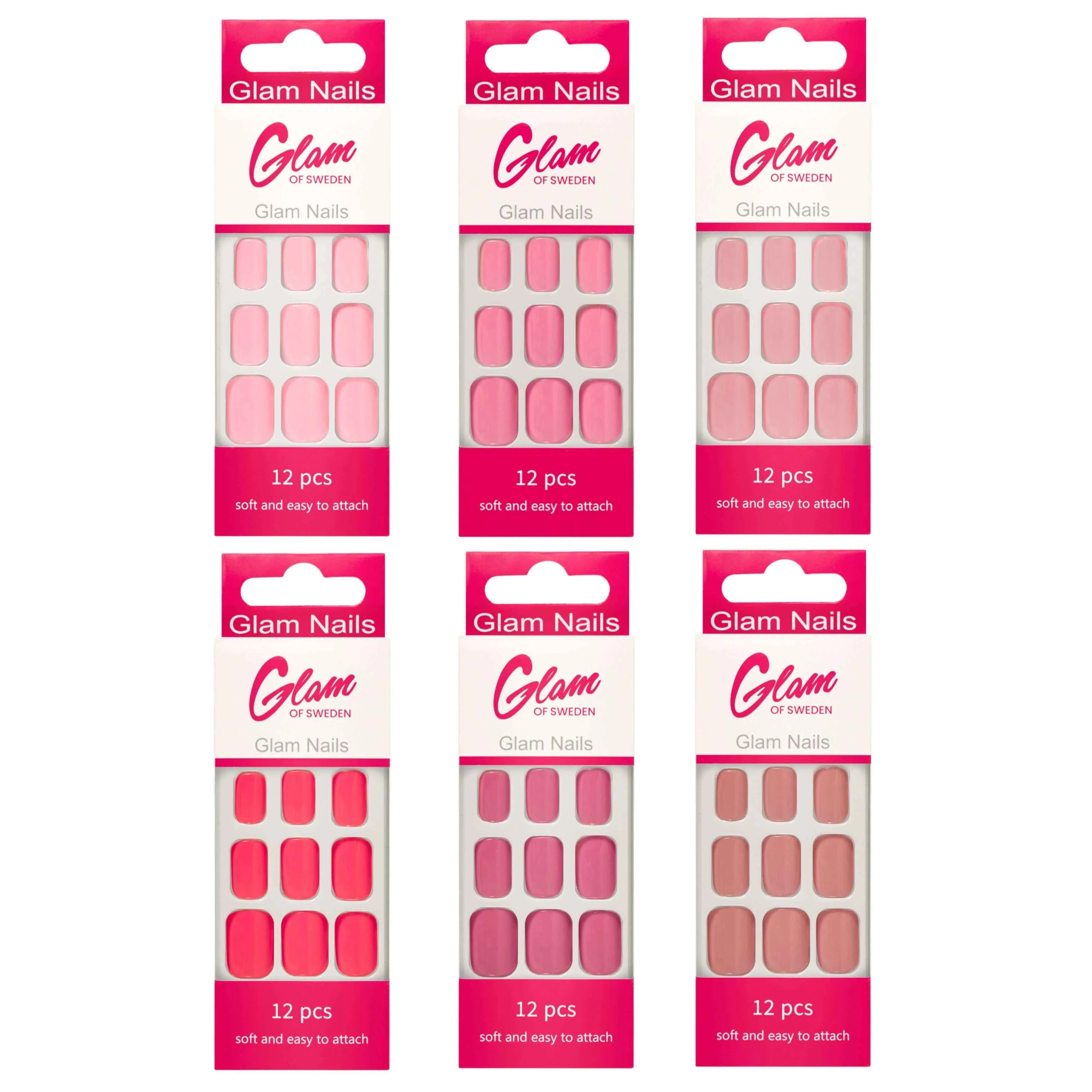 False nails pink - Glamofsweden
