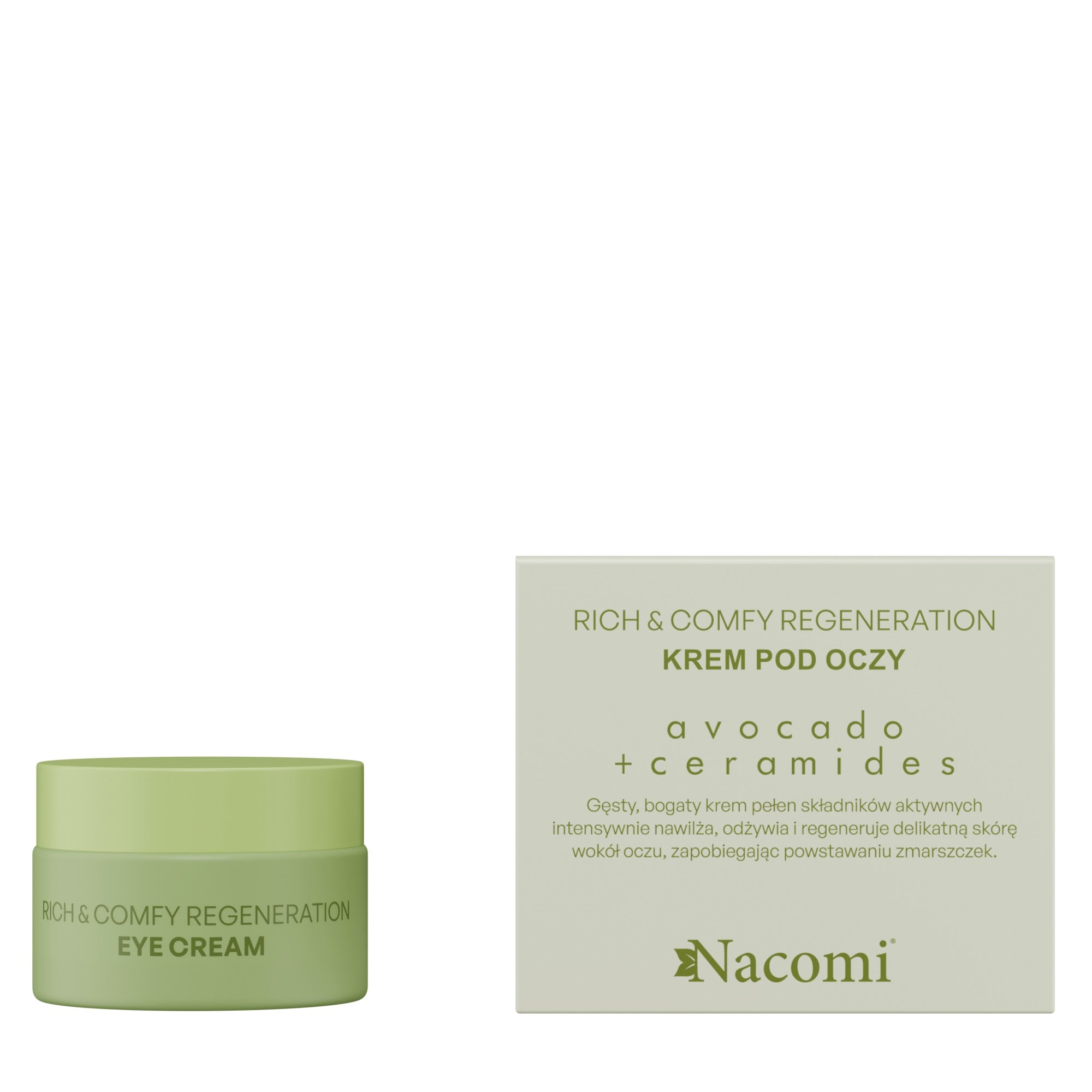 Nacomi  Rich & comfy regeneration AVOCADO + CERAMIDES Eye Cream 15ml